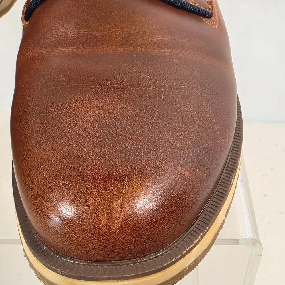 West Harris Boy's Harrison Dress Shoes Brown Navy Size 2M Classic Oxford